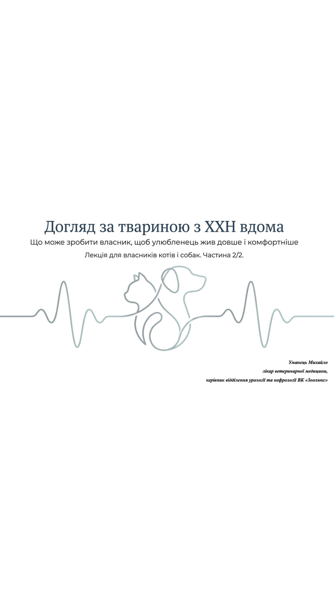 Хронічна хвороба нирок, догляд за твариною вдома: гайд для власників тварин